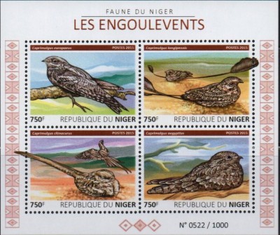 NIGER 2015, Fauna, Pasari, serie neuzata, MNH foto
