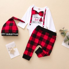 Costumas din 3 piese pentru baietei - Lovely Santa baby (Marime Disponibila: