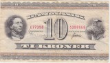 DANEMARCA 10 KRONER 1936 VF