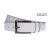 Curea barbati, eleganta pentru costum, din piele naturala latime 3.5 cm, Alb - CK206A, CK LEATHER