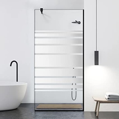 Paravan dus walk-in Aqua Roy &amp;reg; Black, model Multiline incolor, sticla 8 mm clara securizata, anticalcar, 130x195 cm foto