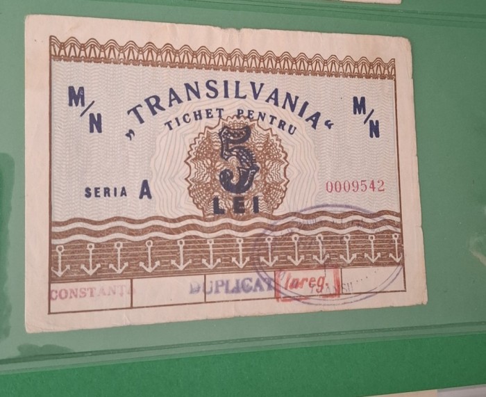 Tichet navrom 5 lei transilvania