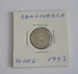 C50 - Moneda foarte veche - Danemarca - 10 ore - 1953, Europa