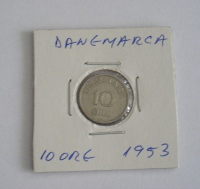 C50 - Moneda foarte veche - Danemarca - 10 ore - 1953 foto