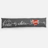 Protectie curent perna gri cu inima, 90x20cm, CMCLASS