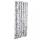 Cumpara ieftin Perdea de insecte, alb si gri, 56x200 cm, chenille