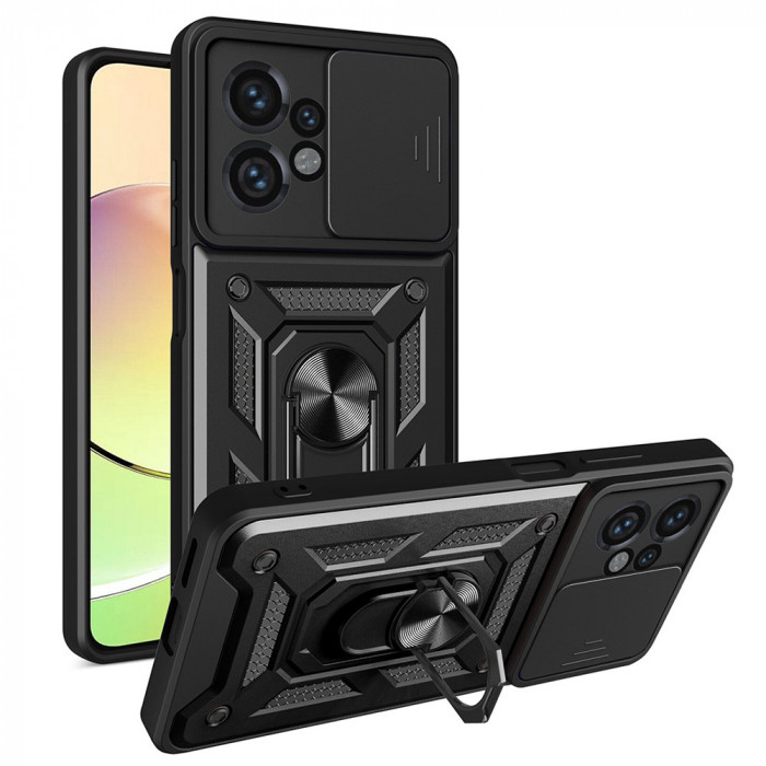 Husa pentru Motorola Edge 40 Pro, Techsuit CamShield Series, Black