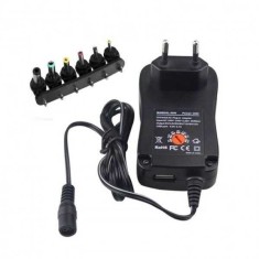 Alimentator reglabil Andowl Q-CD16P 3-12V, 45W, 6 mufe interschimbabile, USB 5V 2.1A