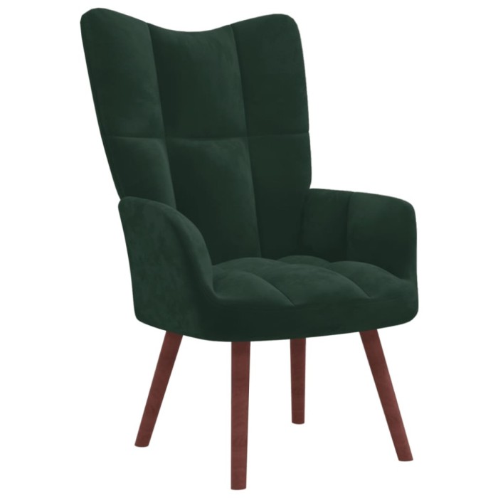 Gossi scaun de relaxare, verde inchis, catifea
