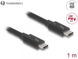 Cablu Thunderbolt 4 (USB type C) 40Gbps PD 3.1 240W 1m Negru, Delock 81249