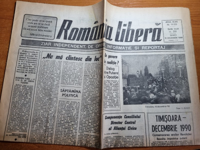 romania libera 18 decembrie 1990-revolutia de la timisoara foto
