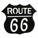 Decoratiune perete Route 66, dimensiune 68x60 cm, negru, VivaTechnix