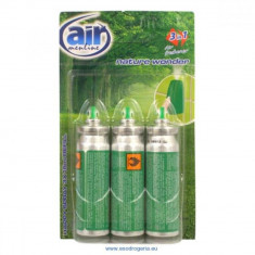 Rezerve Odorizant Spray AIR Nature Wonder, 15 ml, 3 Buc/Set, Rezerve Odorizante Camera, Rezerve Odorizante Casa, Rezerve Odorizant Pulverizator de Cam