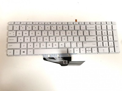 Tastatura Laptop, HP, Pavilion 250 G6, 256, 17-G, 17AB, M6-AR, M7-N, iluminata, us, alb foto