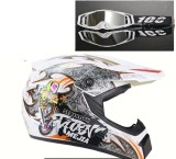 Cumpara ieftin Casca Moto ATV Cross Enduro Downhill cu Ochelari 100% - ABS Policarbonat