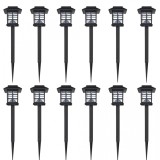 Cumpara ieftin Set 12 lămpi solare de gradina 8,6 x 8,6 x 38 cm, vidaXL