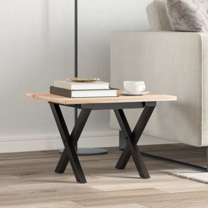 vidaXL Picioare Măsuță de cafea X-Frame 40x40x33 cm Oţel 357893