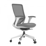 SCAUN ERGONOMIC COL, LIGHT GREY, CU BAZA ALUMINIU