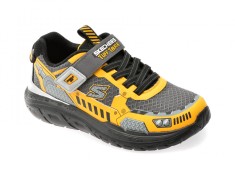 Pantofi sport SKECHERS galbeni, SKECH TRACKS, din material textil