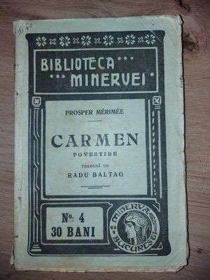 Carmen- Prosper Merimee Editura: Minerva foto
