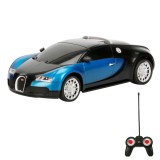 Cumpara ieftin Masina cu telecomanda, Suncon, Bugatti Veyron, 1:24, Negru-Albastru