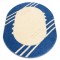 Covor DAISY oval 8866 Cadru albastru, 160x220 cm