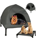 Casa pentru caini sau pisci, gri- negru, 60x54x44 cm, Oem