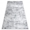 Covor MEFE modern 8722 Linii vintage - structural două niveluri de l&acirc;nă gri / alb, 80x150 cm