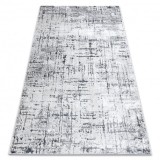 Covor MEFE modern 8722 Linii vintage - structural două niveluri de l&acirc;nă gri / alb, 160x220 cm