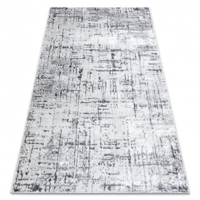 Covor MEFE modern 8722 Linii vintage - structural două niveluri de l&amp;acirc;nă gri / alb, 80x150 cm foto