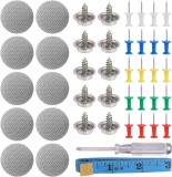 Kit 65 capse, Aisdelu&reg;, pentru reparatia plafonului auto, compatibil audi, opel, bmw, vw, usor de instalat, surubelnita, banda de masura, Gri