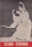 Almanah Scena si ecranul nr 1 aprilie 1957 carti bibliofilie romana 60 pagini 13x20 cm brosate