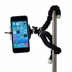 Trepied flexibil, ajustabil pentru telefon camera cu cap rotativ, Negru