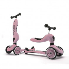 SCOOT AND RIDE - Trotineta HighwayKick 1 Transformabila, 2 in 1, 1-5 ani, Roz