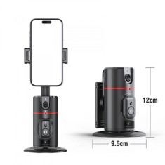 Gimbal Inteligent 360⁰ cu Urmarire Faciala TrendiShop&reg;, Urmarire Automata, Wifi, Dimensiuni Mici, Portabil, Telecomanda Inclusa, AI Tracking, Suport S