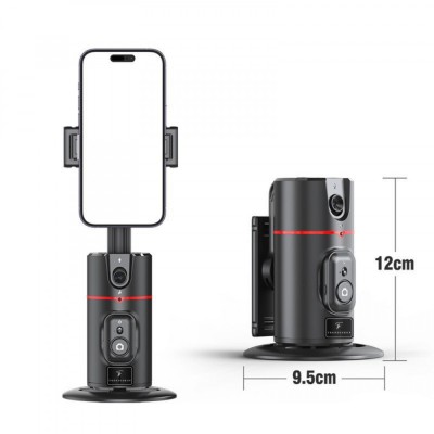 Gimbal Inteligent 360⁰ cu Urmarire Faciala TrendiShop&amp;reg;, Urmarire Automata, Wifi, Dimensiuni Mici, Portabil, Telecomanda Inclusa, AI Tracking, Suport S foto