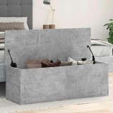 VidaXL Cutie de depozitare, gri beton, 102x35x35 cm, lemn prelucrat