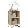 Biblioteca Gossi Stejar Sonoma 50x31x74.5 cm Lemn Prelucrat Rafturi Depozitare Living Modern