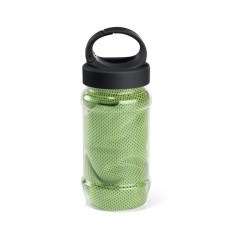 Set sticla cu maner, 440 ml si prosop sport 30 x 80 cm, verde