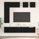 Cumpara ieftin Set comodă TV 8 pcs Stejar negru Lemn compozit