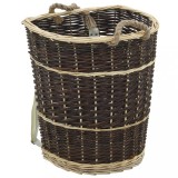 Cos lemne foc curele de transport, natural 44,5x37x50 cm salcie GartenMobel Dekor, vidaXL