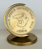 Trofeu din bronz Premiu 1998 Festivalul Umorului Constantin Tanase Vaslui, 16 cm