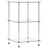 Cumpara ieftin Raft cu 3 niveluri, transparent, 40x40x67 cm, sticlă securizată