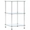 vidaXL Raft cu 3 niveluri, transparent, 40x40x67 cm, sticlă securizată 249504