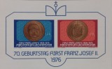BC66, Liechtenstein 1976, colita neperforata monede, Franz Iosef al II-lea, Nestampilat