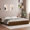 VidaXL Cadru de pat cu sertare stejar maro 200x200 cm lemn prelucrat 3207251