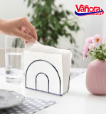 Suport pentru servetele Vanora, 14x11x4 cm, otel cromat