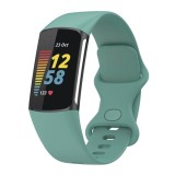 Cumpara ieftin Bratara siliconica Edman pentru Fitbit Charge 5, marimea L, Verde