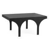 Cumpara ieftin Masuta otel negru sticla Archie 80x60x38 cm
