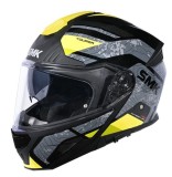 Casca moto flip-up SMK Gullwing Navigator negru/gri/galben marime S